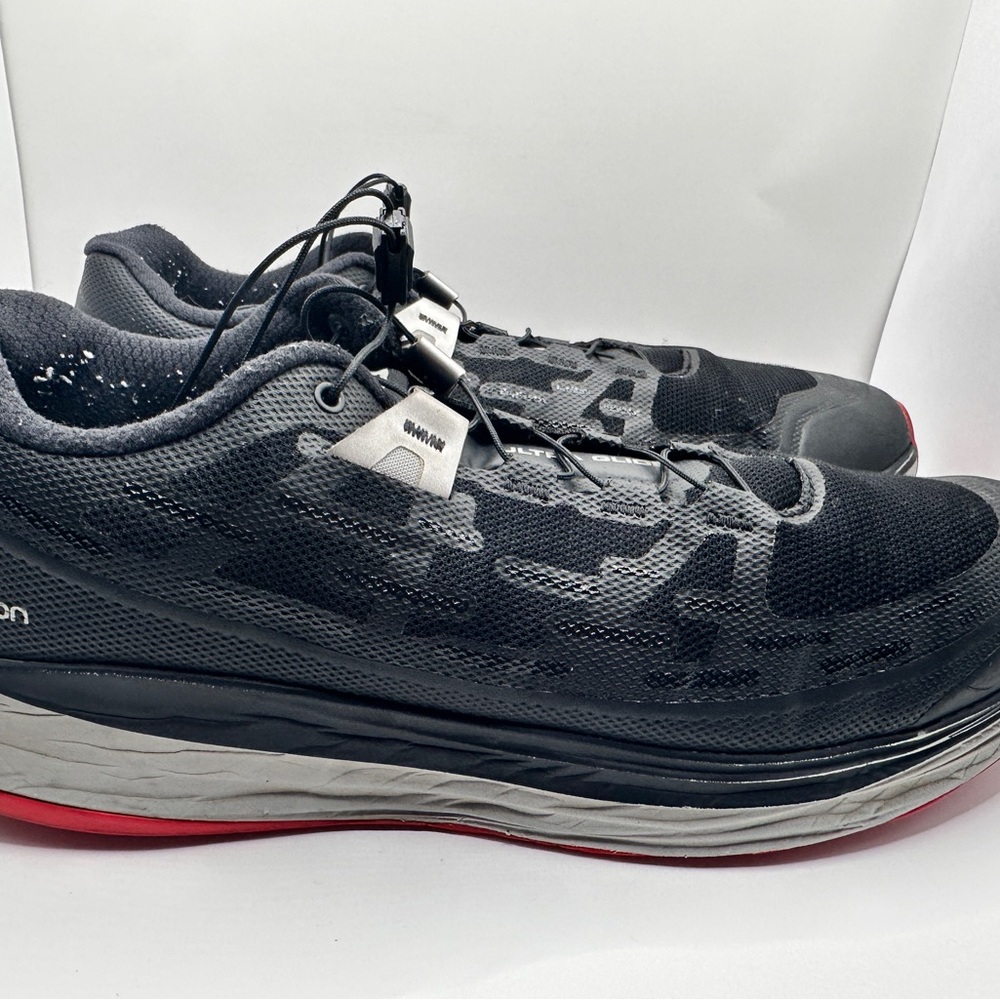 Salomon Ultra Glide Men’s Trail Running Shoes Size 11 Alloy Goji Black